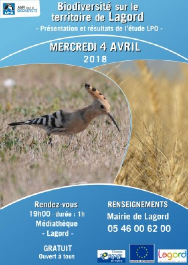 Conférence et rapport sur la biodiversité à Lagord avec la LPO