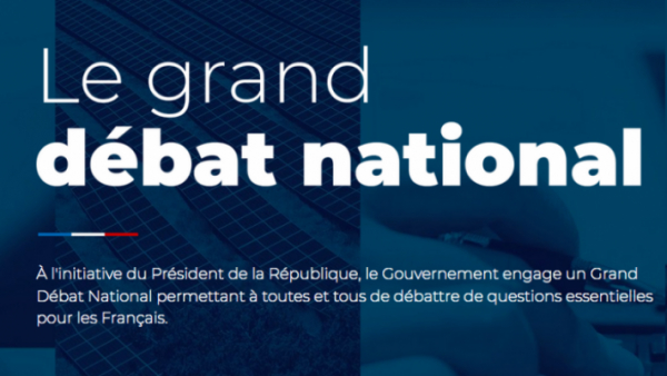 Le Grand Débat National et mise à disposition du cahier de doléances et propositions