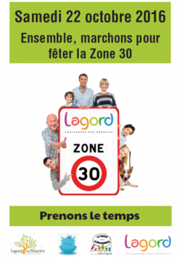 Samedi 22 octobre : ensemble marchons et pédalons pour fêter la zone 30