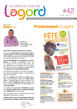 Billet du Mois n°42 : Juin 2019